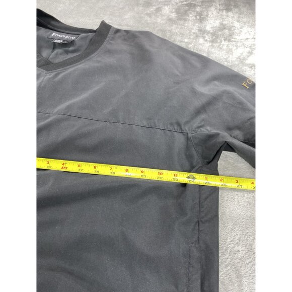 Footjoy Black Pullover Windbreaker Jacket Mens Large Lightweight - Picture 5 of 8